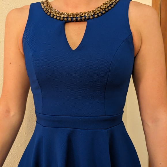 Blue dress amazing beading size s - Picture 5 of 12
